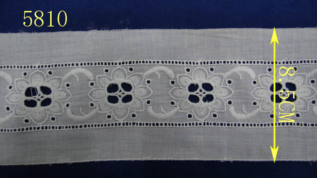DIY handcrafted cotton fabric clothing and home textiles with pure cotton embroidery lace
