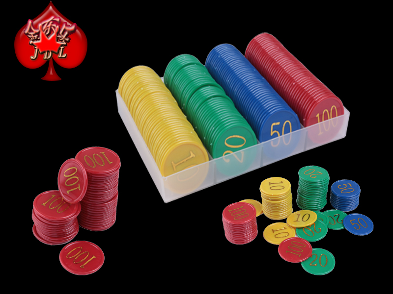 160 pieces of gold stamping digital plastic chip chip entertainment products Specification drawing