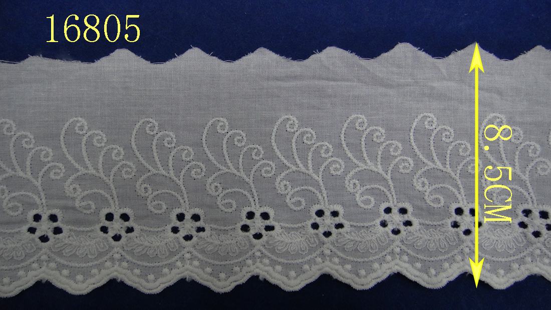 DIY handcrafted cotton fabric clothing and home textiles with pure cotton embroidery lace