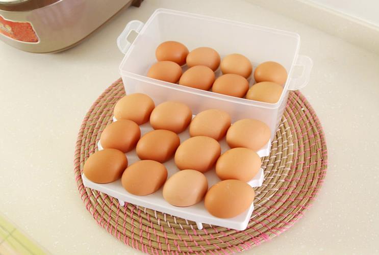 创意家居生活用品韩国厨房用具居家日用品双层鸡蛋收纳盒产品图