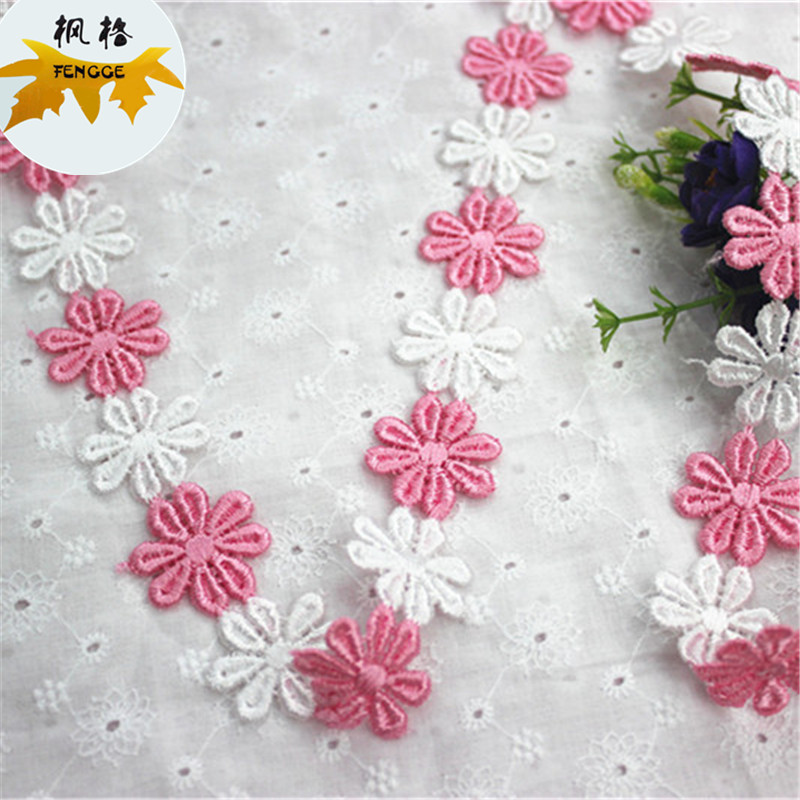 Factory direct sales of high-quality two-color multi-flower lace accessories
