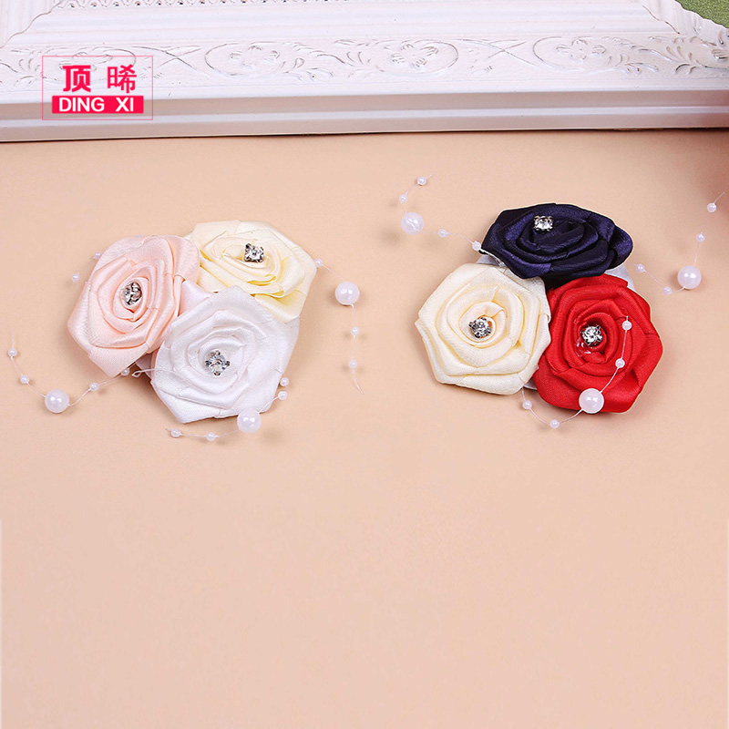 DIY装饰小花 纱带花 童装服饰辅料 礼品装饰花 婚庆装饰花