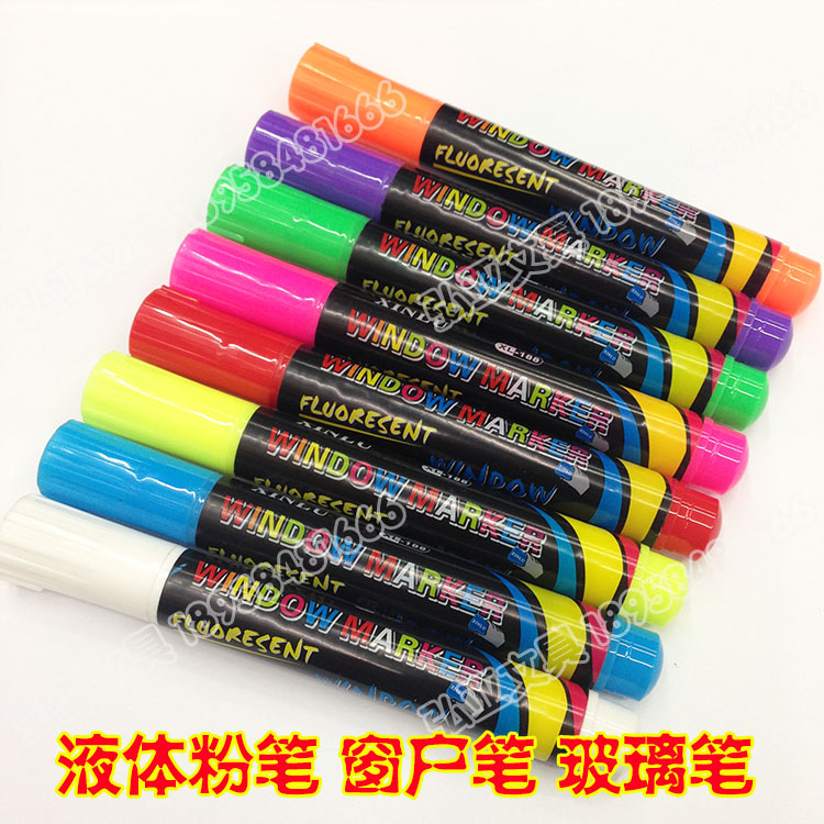 8 colors Liquid chalk Window pen Glass pen Blackboard pen