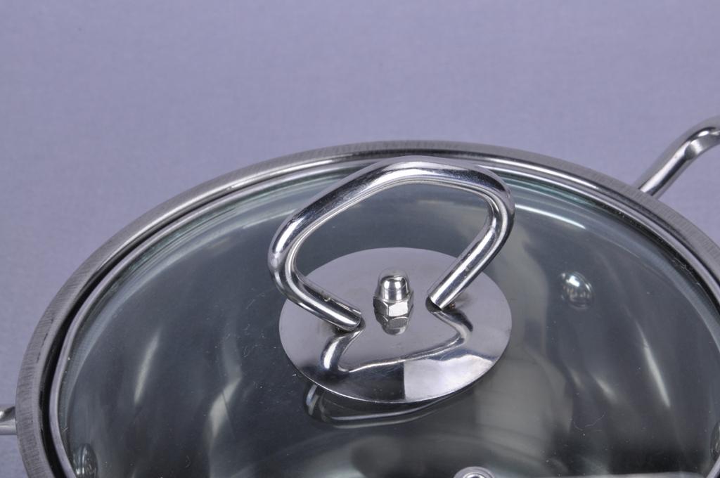 مقلاة من الفولاذ غير القابل للصدأ من خمس قطع من الأذنين المطبوعة Specification image