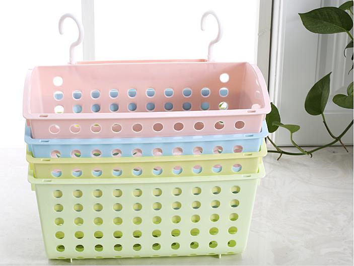 塑料筐吊篮 厨房浴室收纳篮子挂式挂篮 办公室桌面收纳盒产品图