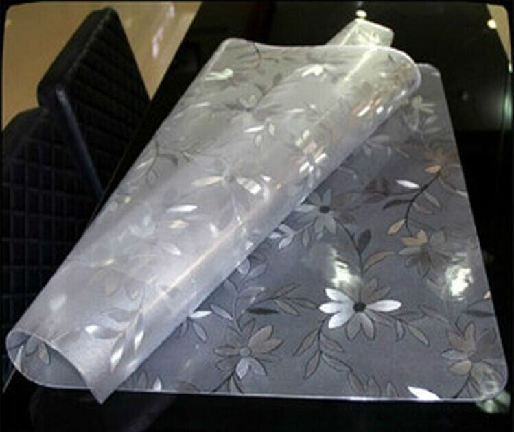 龙塑PVC软玻璃PVC桌布磨砂桌垫免洗茶几垫台布波斯菊花