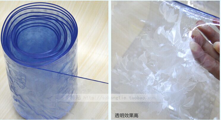 PVC门帘PVC塑料软门帘隔断皮门帘冬季隔热挡风帘 富贵花开产品图