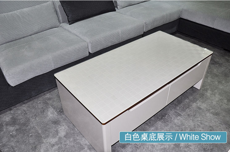 PVC水晶板 龙塑透明餐桌布 PVC软玻璃 防水餐桌垫格子花产品图