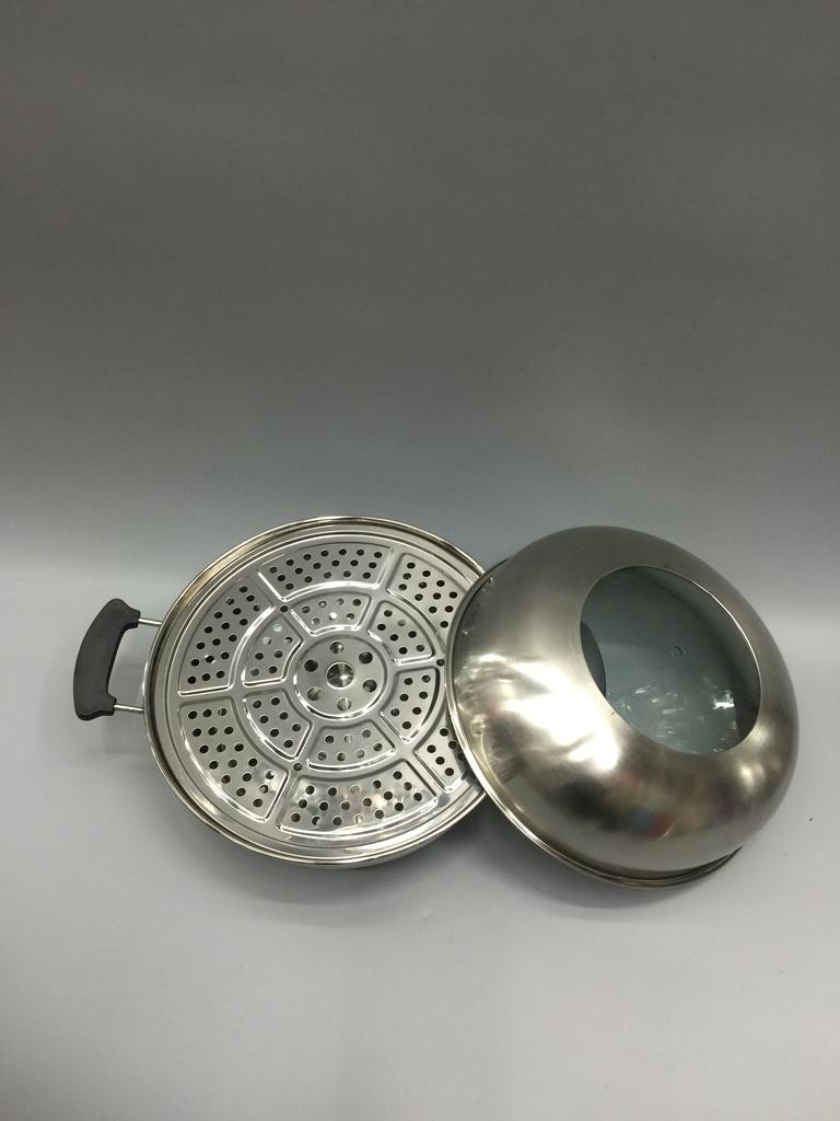Stainless steel Korean-style three-piece steamer, milk pot and soup pot details Picture
