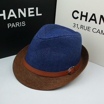 Wholesale Fashion New Straw Jazz Hat Top Hat Color Contrast Breathable Beach Hat Belt Straw Hat Specification drawing