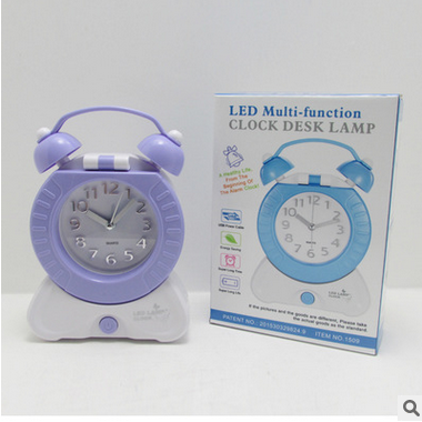 Multi-functional folding alarm clock light reading eye-protecting USB charging desktop night light with clock Specification image