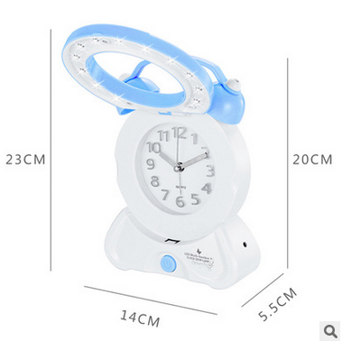 Multi-functional folding alarm clock light reading eye-protecting USB charging desktop night light with clock details Picture