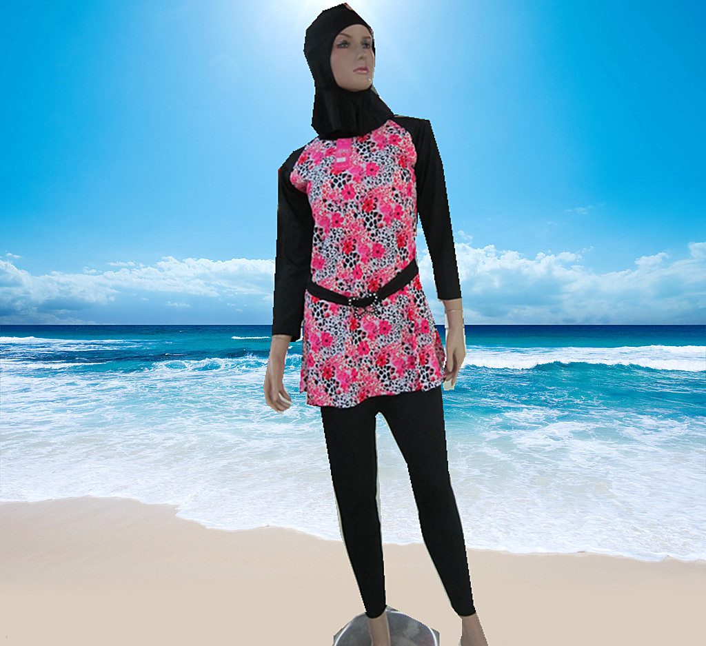 伊斯兰妇女沙滩泳衣 穆斯林女泳衣阿拉伯泳装细节图