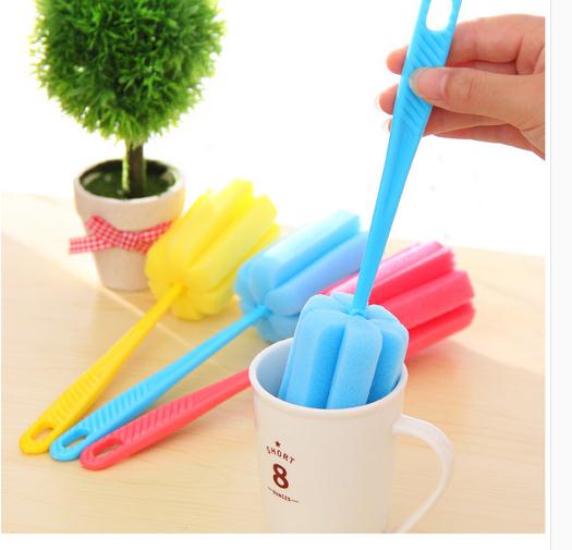 Cup scrub cup brush cup brush artifact handle creative sponge cup scrub bottle brush milk bottle clean cup scrub brush