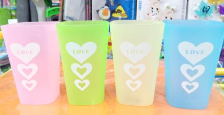 Frosted square cup, water cup, toothbrush cup, plastic mouthwash cup, creative thickening square cup thumbnail