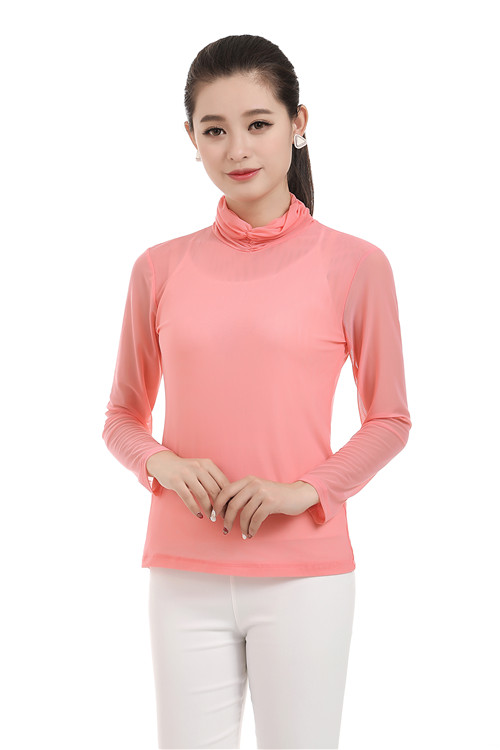 A new autumn all-mesh double-layer, versatile and comfortable high-neck base layer