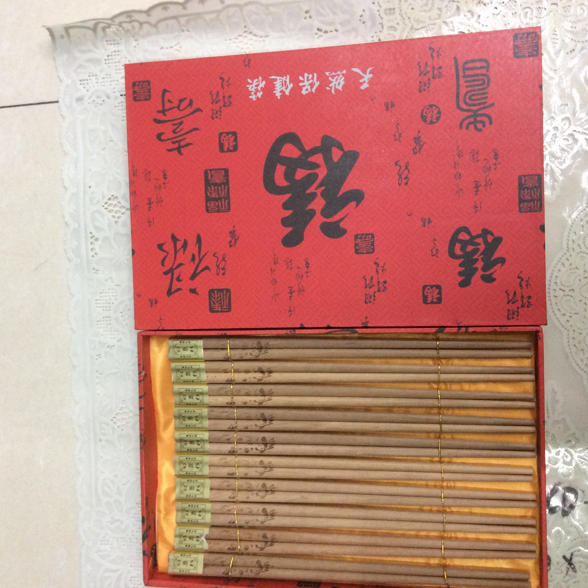 10双装红豆杉礼品盒筷子产品图