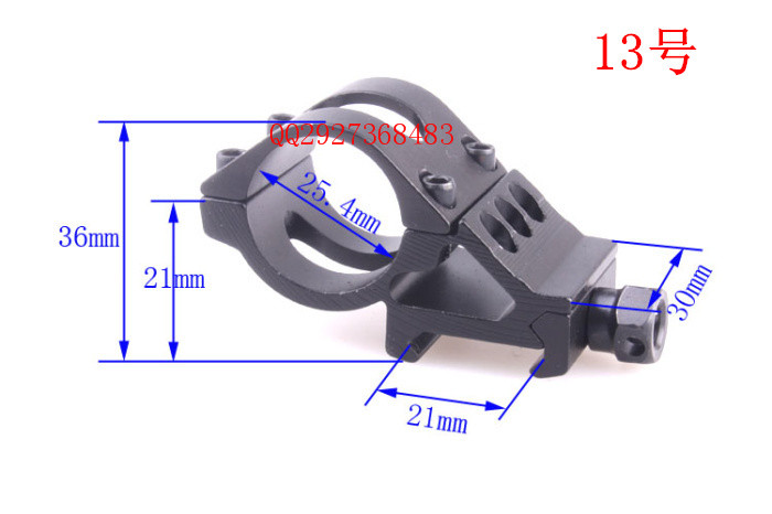 Water bomb Gun T2008 45-degree side clamp shift clamp Flashlight clamp Crooked neck clamp full figure