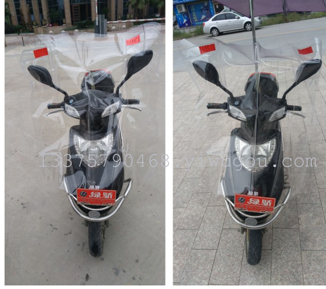 Manufacturers direct electric battery moped windshield plate motorcycle front transparent warm by waterproof, windproof and rainproof