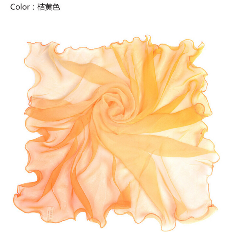 Two-Tone Transition Georgette Chiffon Small Square Women's Headband Bag Decorated With Stewardess Etiquette Square Specification drawing