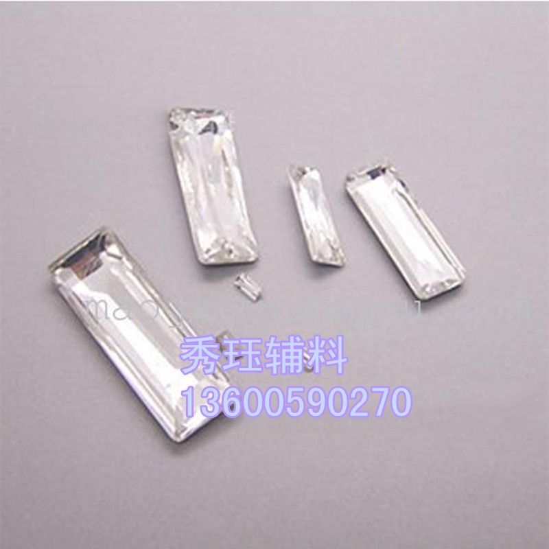 平面长条异形钻水晶玻璃钻3*7 DIY水晶多尺寸