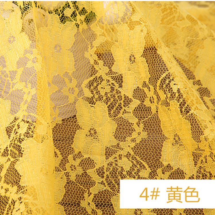 Lace, small plum blossom fabric, short skirt clothing, curtains, mesh fabric, stage, wedding, wedding decoration, gauze curtains Specification image