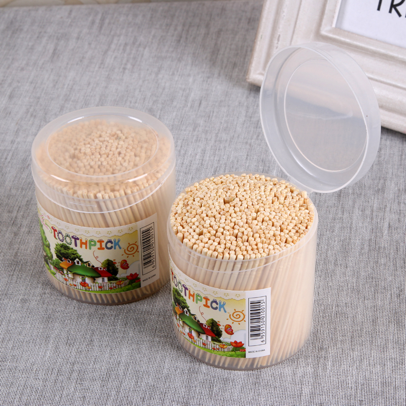 环保竹牙签餐用牙签竹牙签便携式单头筒装牙签600细节图