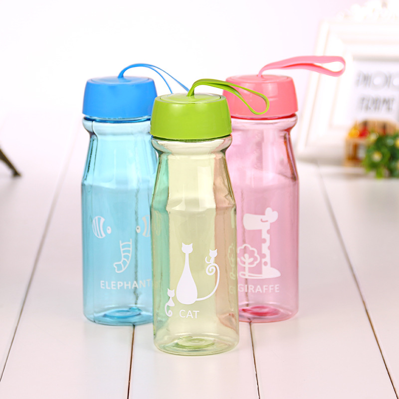 Exquisite Cartoon Animal Printed Water Cup High Quality Pc Student Holding Cup details Picture