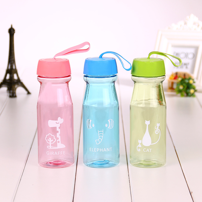 Exquisite Cartoon Animal Printed Water Cup High Quality Pc Student Holding Cup