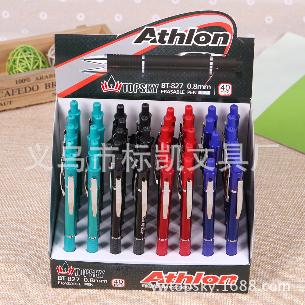 A ballpoint pen that can be repeatedly erased and rewritten