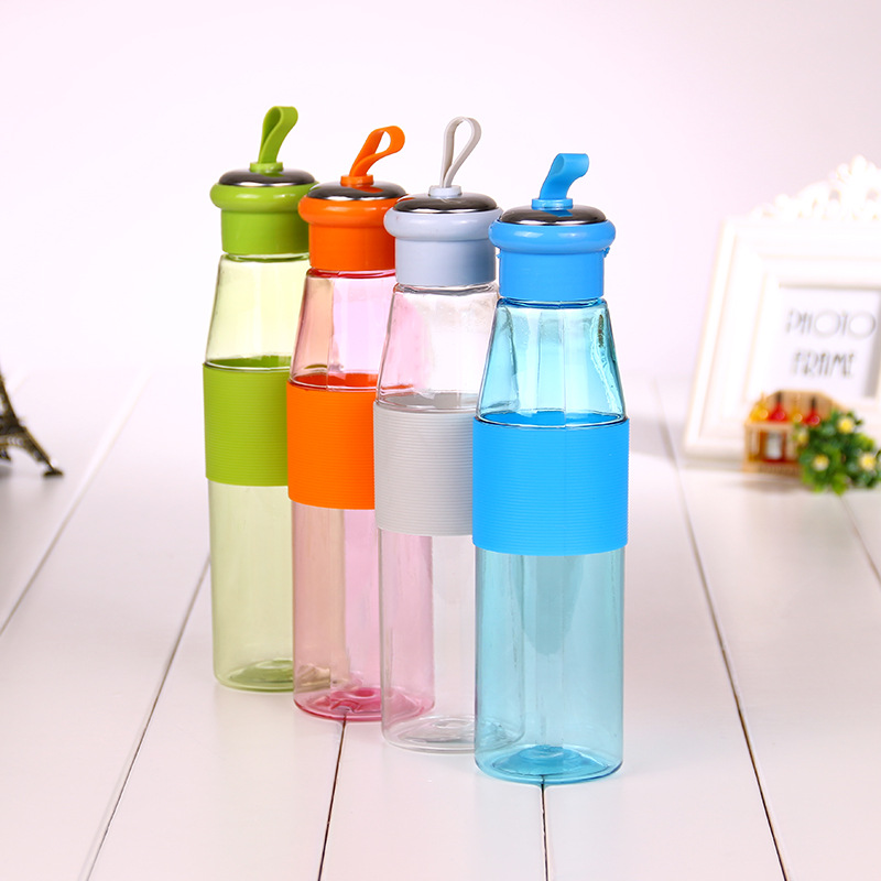 厂家直销 便携式手提杯 精美彩色透明学生水杯简约产品图