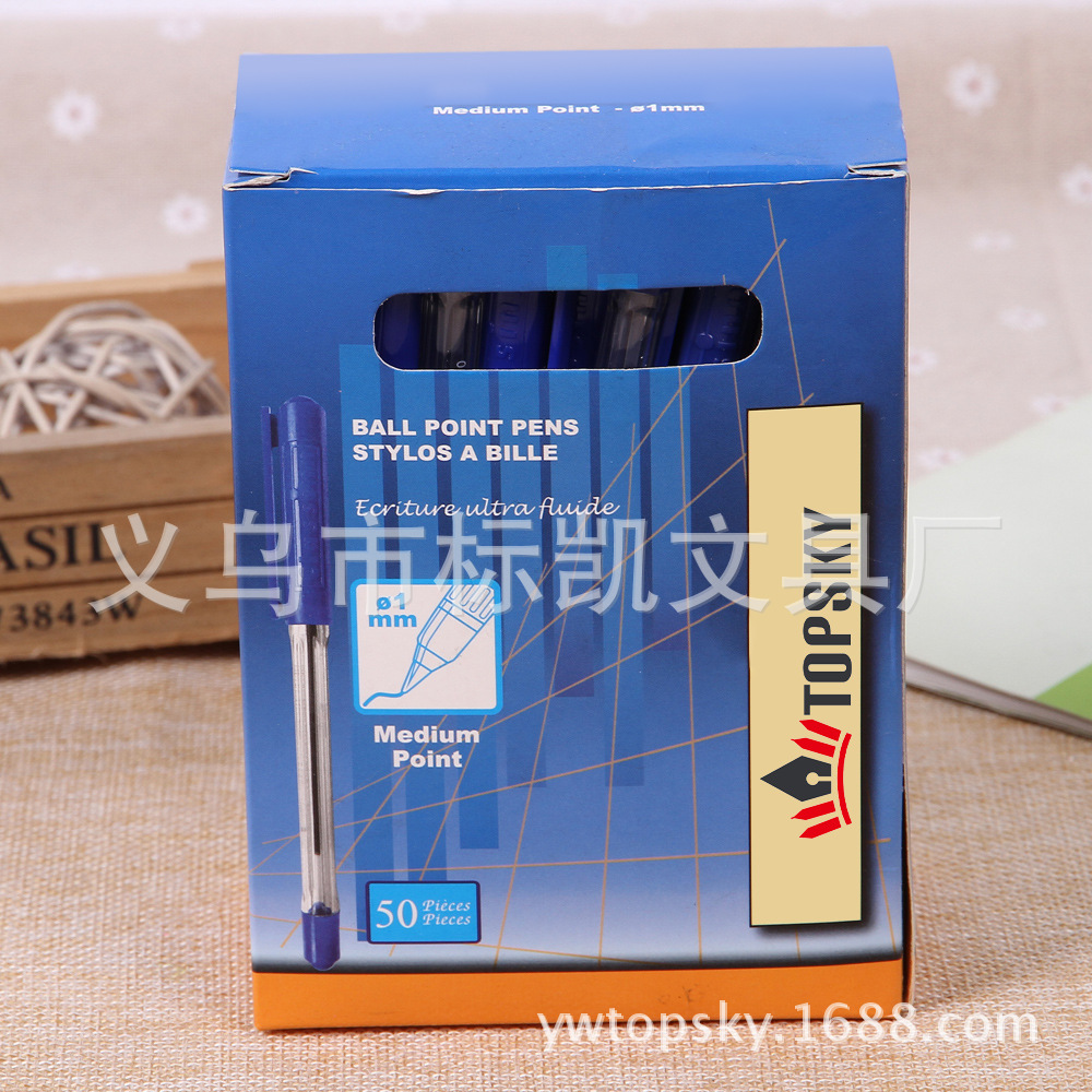 Biaokai manufacturer's simple ballpoint pen with sheath details Picture