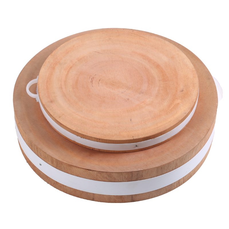 菜板菜墩刀板菜板切菜案板圆形加厚金檀木砧板图