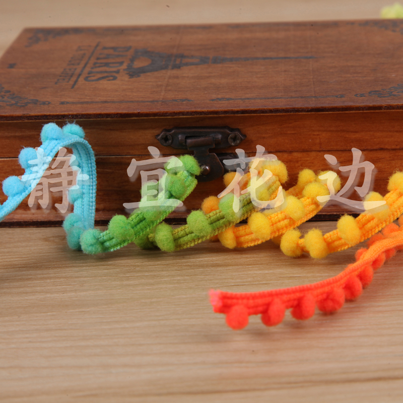 Colorful Hairball Lace Edging Accessories