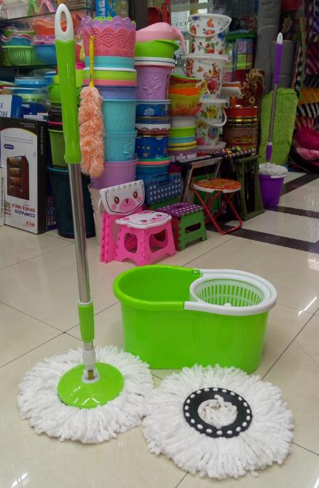 Swivel mop bucket The Good God Mop dual drive automatically drags the head rod mop bucket household mop stainless steel mop