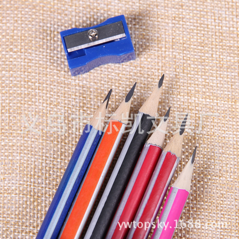 Factory direct sales of office and study pencils HB triangular rods made of poplar wood MD-1156