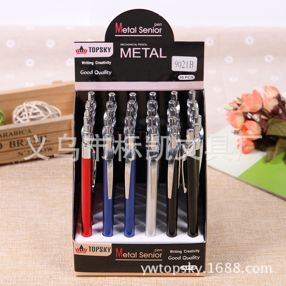 The metal ballpoint pen 9021B can be customized with a LOGO Specification image