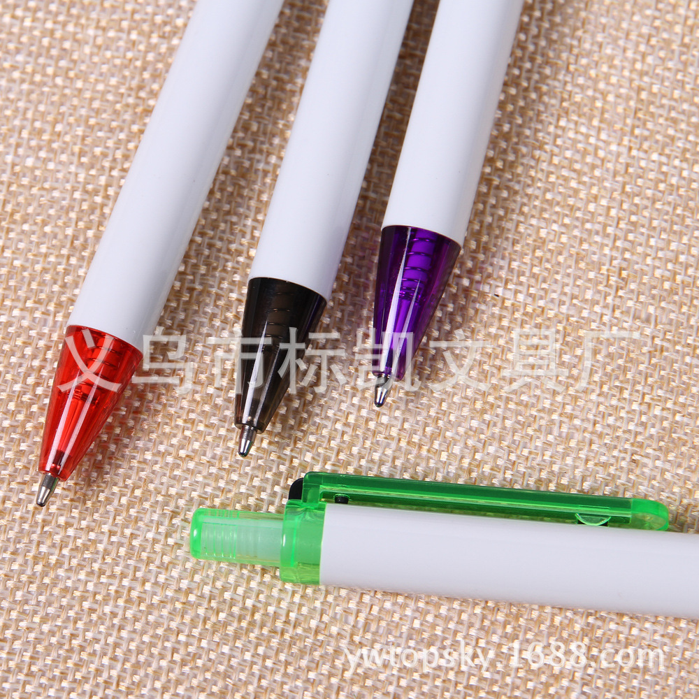 Biaokai Factory can customize LOGO advertising press ballpoint pens details Picture