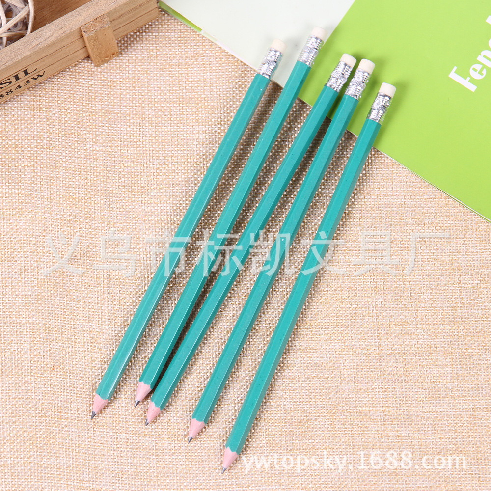 Professional wholesale of HB plastic pencils with erasers, 655 details Picture