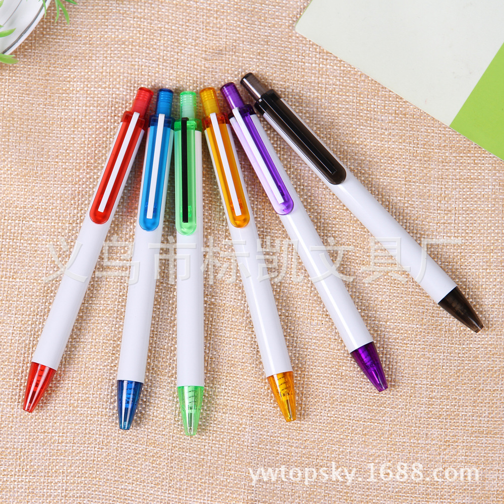 Biaokai Factory can customize LOGO advertising press ballpoint pens Specification image