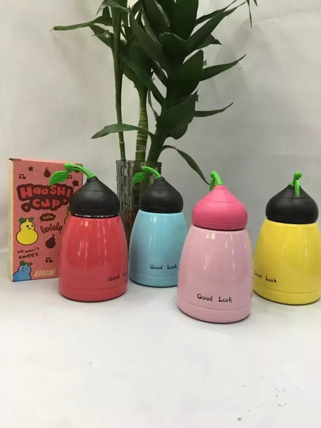 Creativity. Jelly color, leaf rope gourd thermos cup.300ML sweet vacuum cup thumbnail