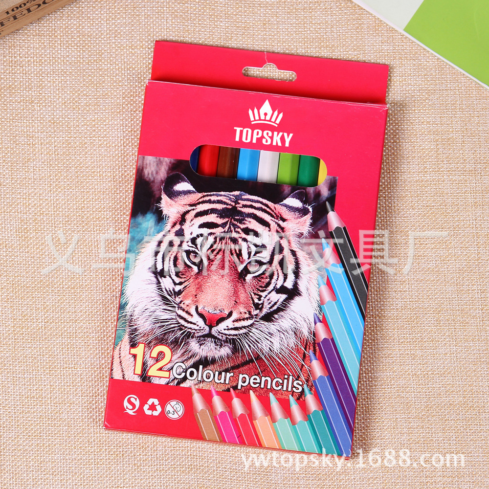 Factory direct sale of 12 thick colored pencils TL-B12 Specification image