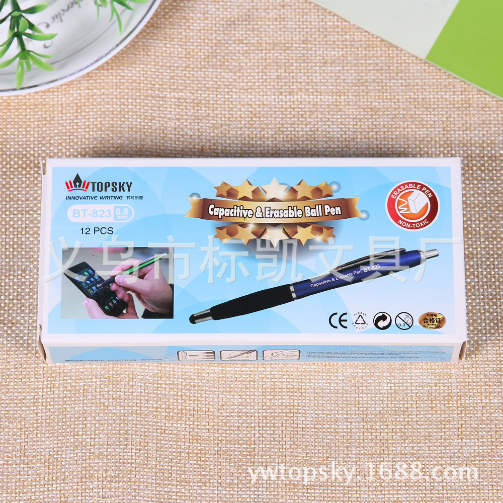 Touch-sensitive erasable ballpoint pen Specification image