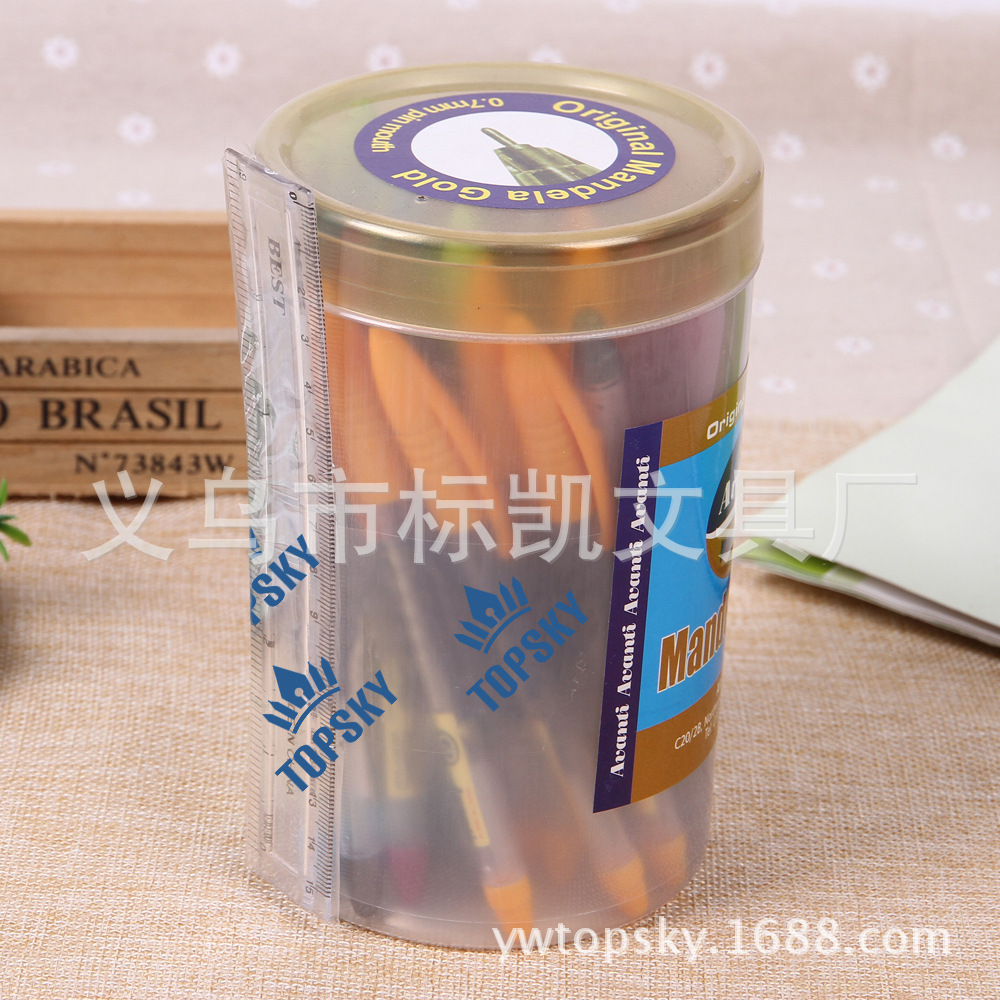 The new bucket ballpoint pen comes with a ruler Specification image