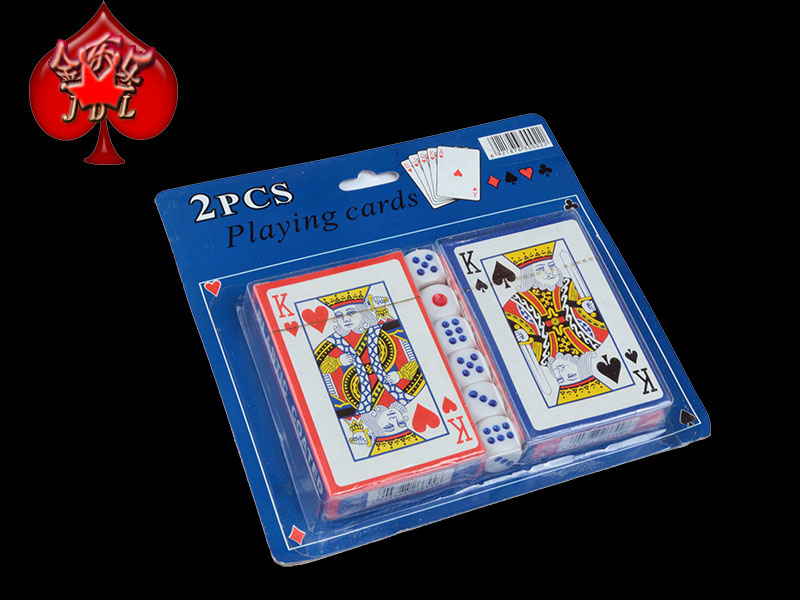 Wholesale and custom-made double-deck poker cards with dice, factory direct sales, Jindongle details Picture