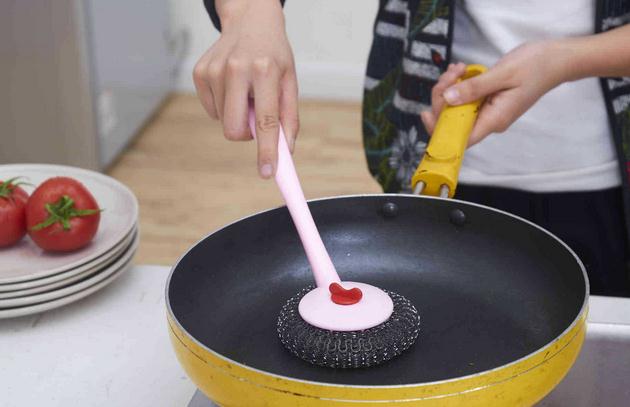 厂家直销不沾油清洁球 锅刷 丝网球锅刷 塑料清洁球 刷锅神器细节图