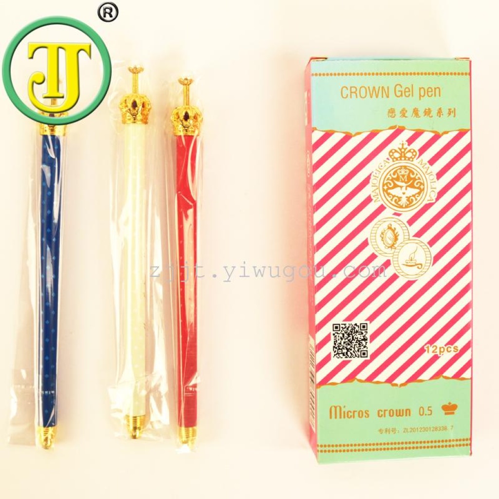 Jun Tao Stationery Crown Neutral pen Korea stationery black 0.5