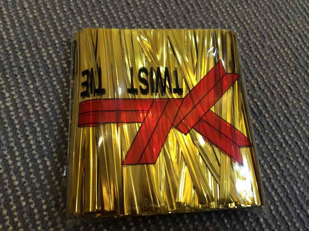 Gold And Silver Binding Candy Box Binding Wire Gift Bag Binding Mouth Tie Bread Bag Binding Wire 800/ Bag Specification drawing