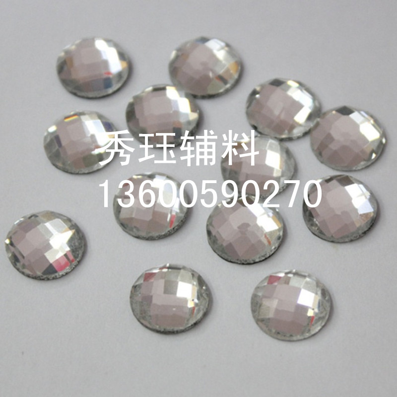 仿奥钻6*6圆形龟面 玻璃钻水晶 中东钻配件