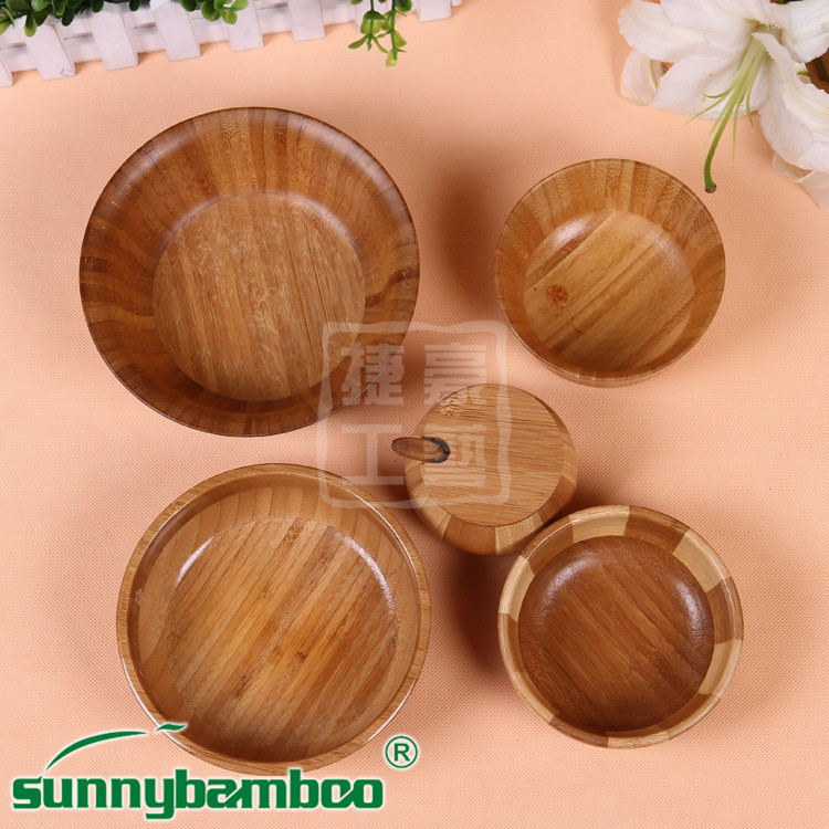 Yiwu's exquisite wooden creative bowls, high-quality and eco-friendly bamboo and wood tableware Specification image